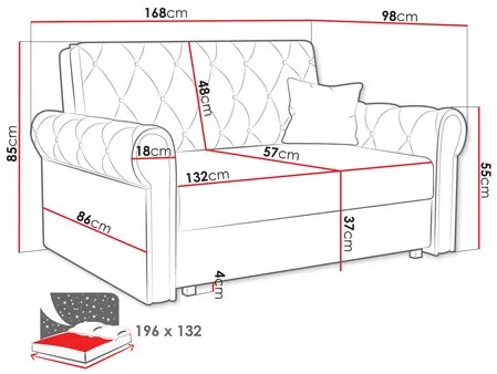 Rozkladacia pohovka Carivia Roma III (tmavosivá) (s úl. priestorom). Vlastná spoľahlivá doprava až k Vám domov. 1105518