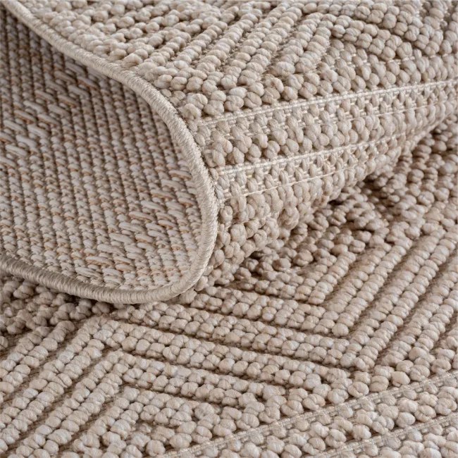 Koberec HELIX 3D boho béžový kruh