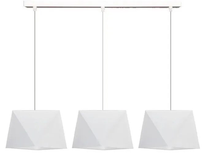 Luster na lanku DIAMENT 3xE27/60W/230V biela