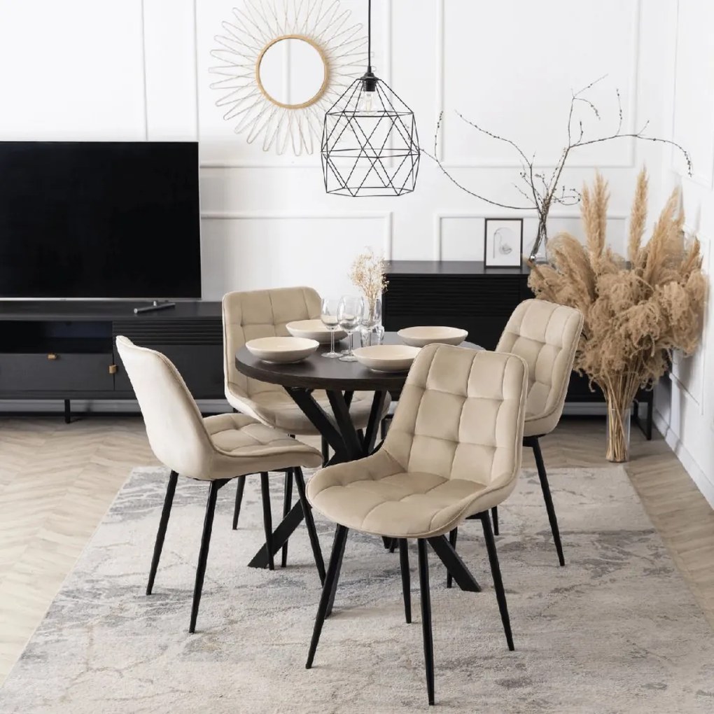 PROXIMA.store - Okrúhly rozkladací stôl DORIAN FARBA: biela, FARBA NÔH: biela