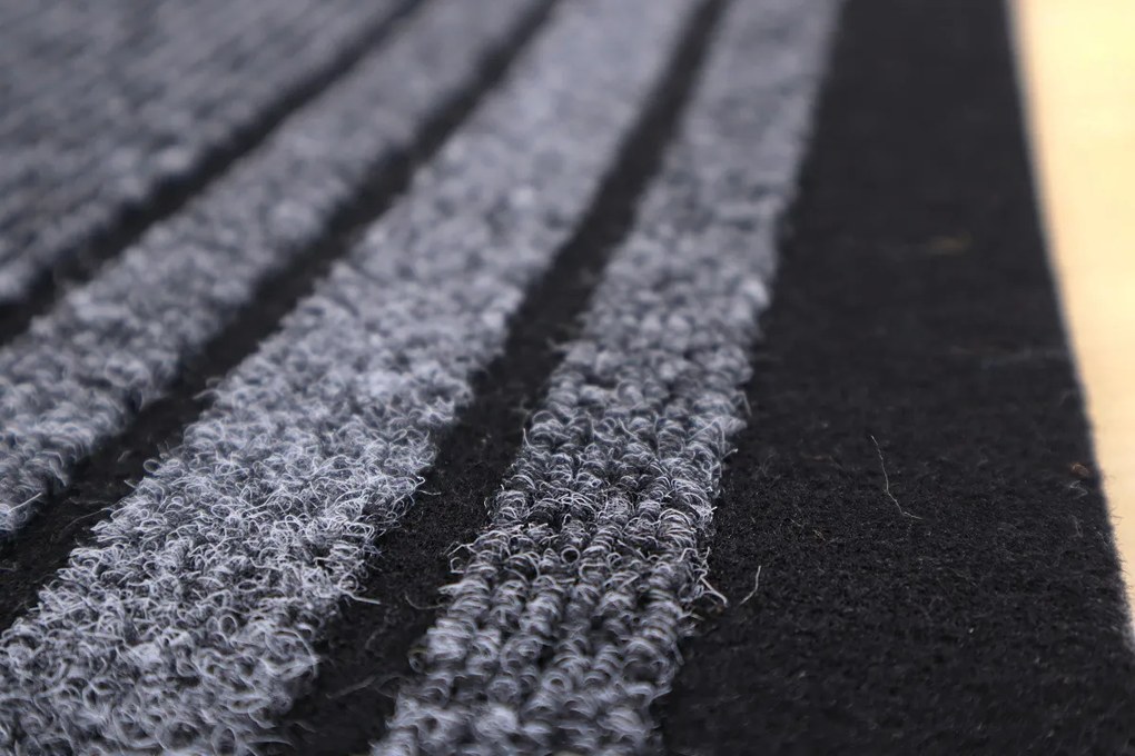 Spoltex, Protišmykový behúň na mieru Rekord 802 šedá, šíre 100 cm, šedá, chodba / predsieň