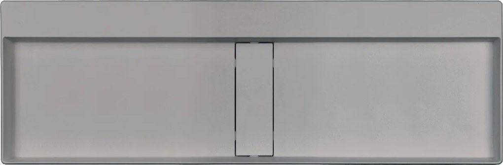 Deante Umývadlo na dosku Blur 120x40 cm - CQB SU2S, granit, sivá metalic