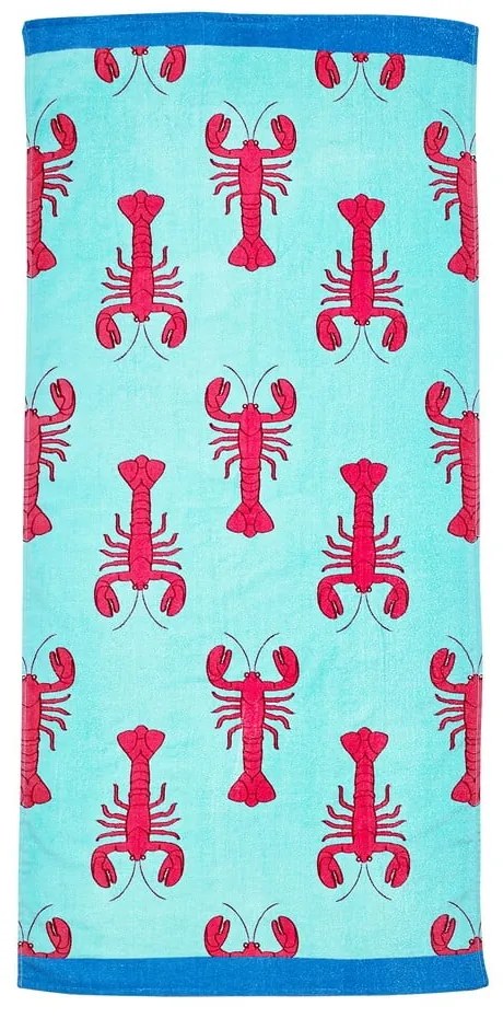 Modrá bavlnená plážová osuška 76x160 cm Lobster – Catherine Lansfield