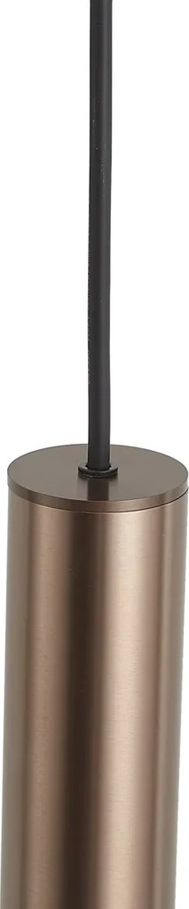 Dizajnové závesné svietidlo tmavý bronz GU10 50mm IP44 - Tuba