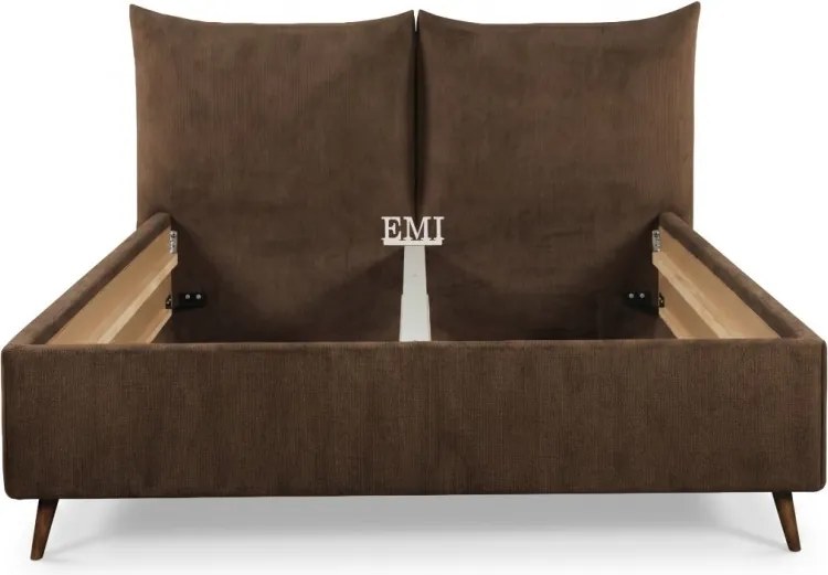 Posteľ čalúnená ALORA + lamelový rošt + matrac EMI