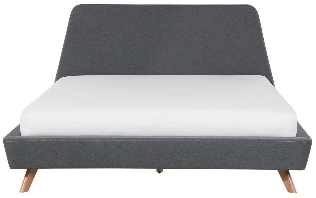 Čalúnená posteľ 160 x 200 cm sivá VIENNE Beliani
