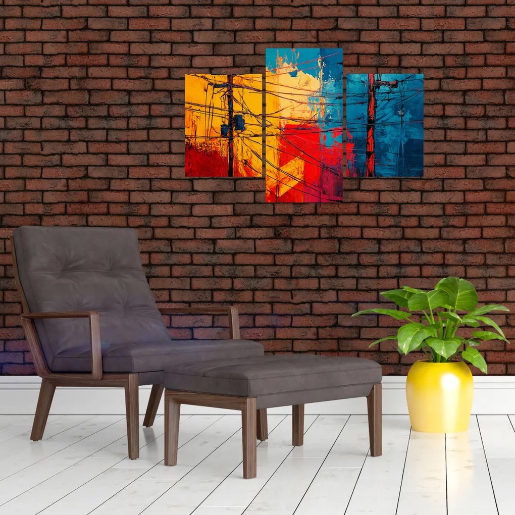 Obraz - Abstraktné elektrické vedenie (90x60 cm)