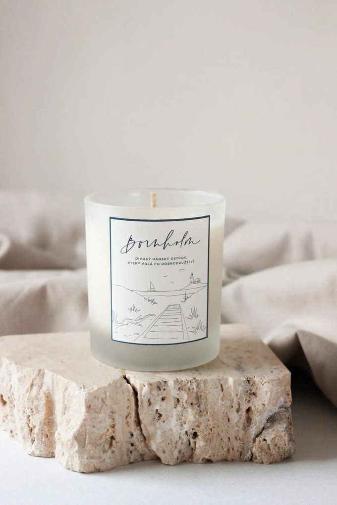 Bella Rose Ručne liata sójová sviečka Bornholm 220 g