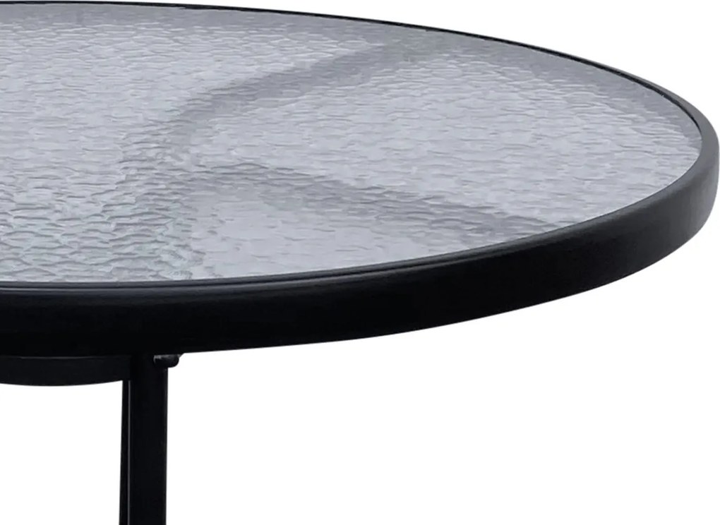 Noela Záhradný jedálenský set Capri 80cm + 4x kovová stolička Ramada