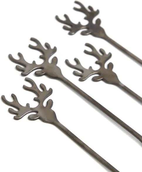 Sada lyžiciek REINDEER čierna 868332 (4 ks)