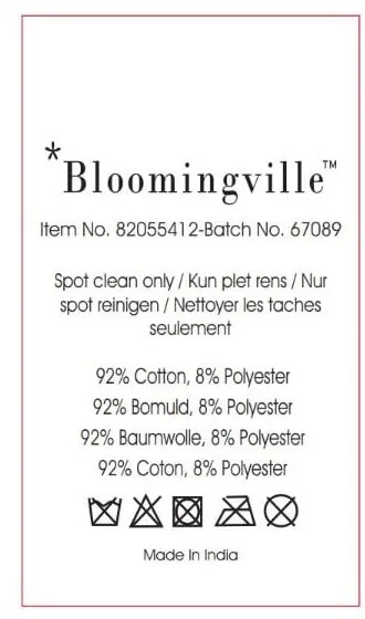 Biely/sivý bavlnený koberec 90x150 cm Katie – Bloomingville