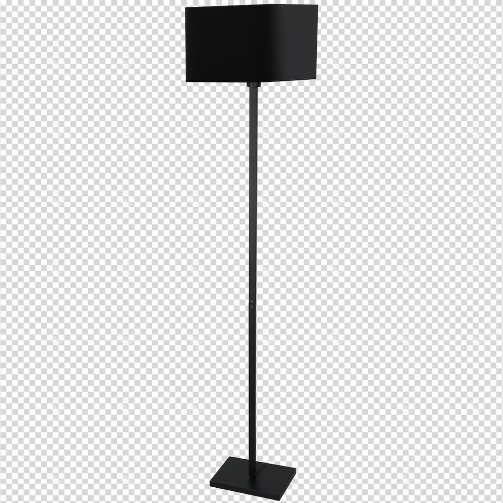 Stojacia lampa Napoli, 1x čierne textilné tienidlo, b
