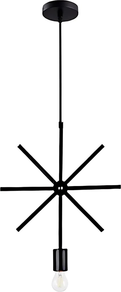 Toolight Toolight, závesné svietidlo Geometric/Hviezda, 1xE27, LE-02, čierna, OSW-00701