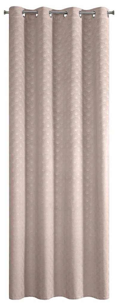 ZATEMŇOVACÍ ZÁVES NA KRÚŽKOCH JULIA 140X250 CM PÚDROVO RUŽOVÁ