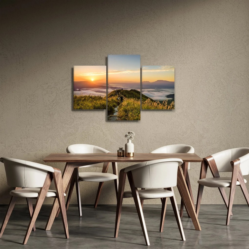 Obraz hory pri západe slnka (90x60 cm)