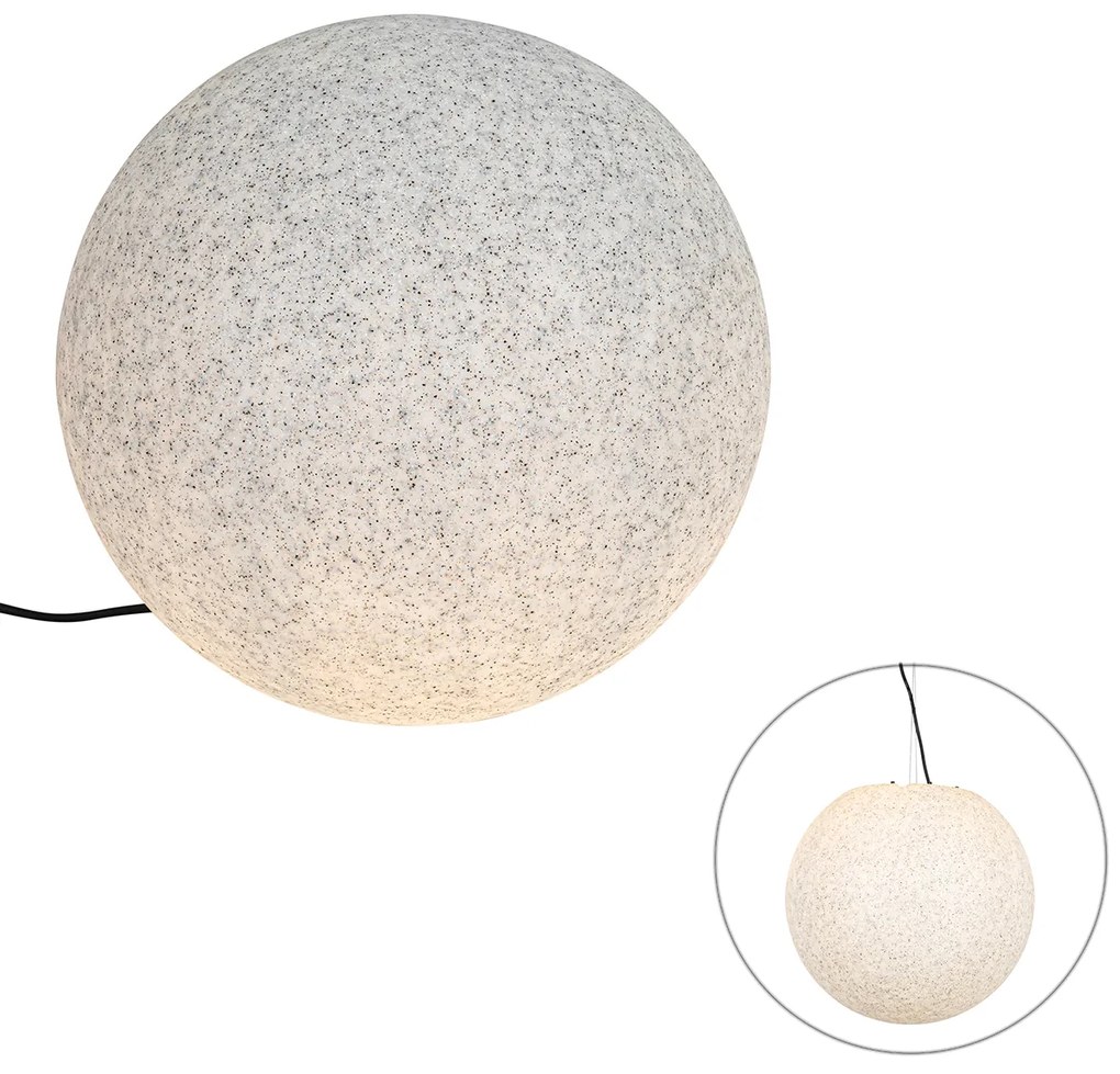 Moderná vonkajšia lampa sivá 45 cm IP65 - Nura