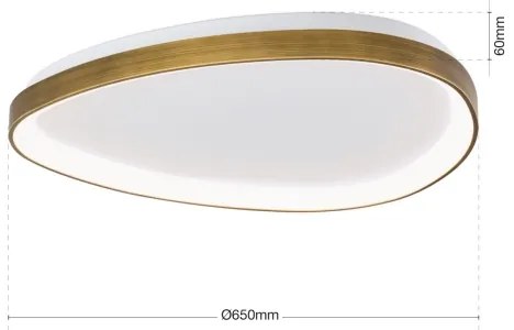 Orion DL 7-696/65 - LED Stropné svietidlo CHARLIE LED/48W/230V pr. 65 cm zlatá