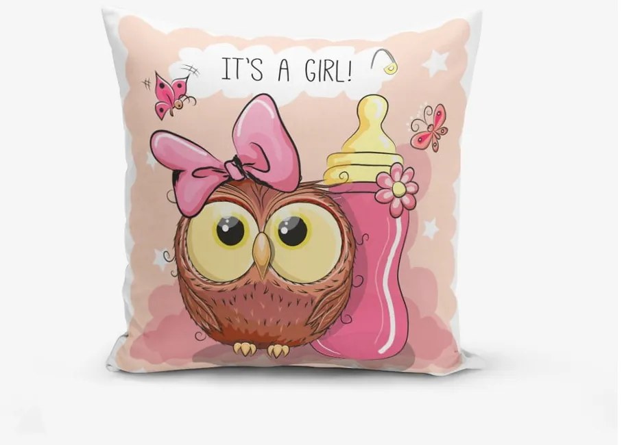 Detská obliečka na vankúš 43x43 cm Girl Owl – Mila Home