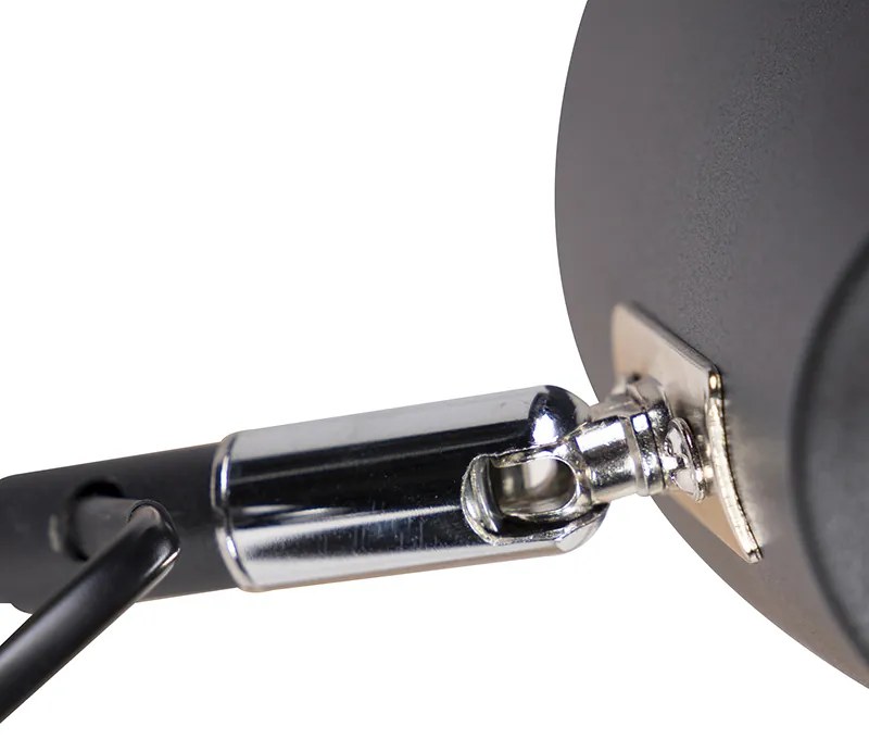 Inteligentné moderné nástenné svietidlo čierne 2-svetlá nastaviteľné vrátane WiFi A60 - Lune