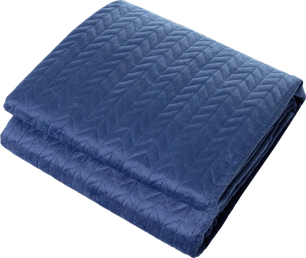 Zamatový prehoz Silky Touch 220x240cm royal blue