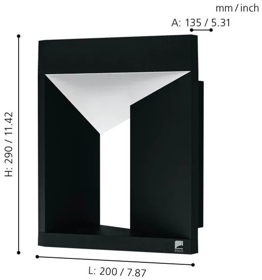 Eglo 98748 - Vonkajšie nástenné LED svietidlo NEMBRO LED/10W/230V IP54