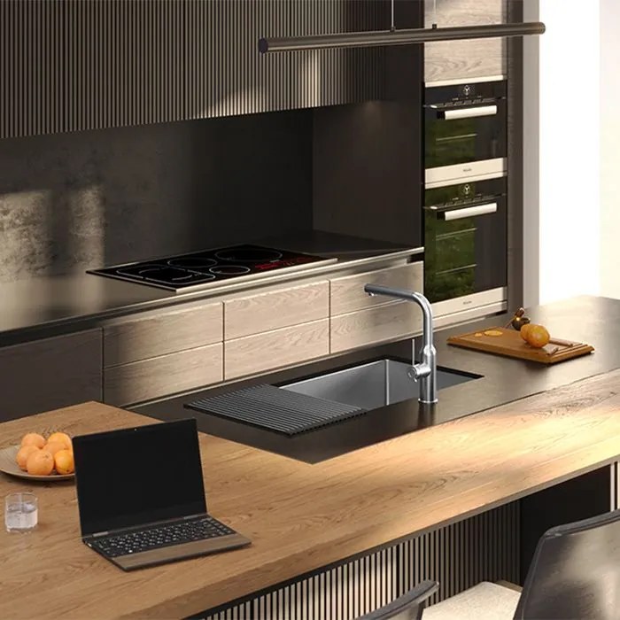 Quadron ANTHONY, oceľový drez 740x440x205 mm, brúsená oceľ, ZLE-90056