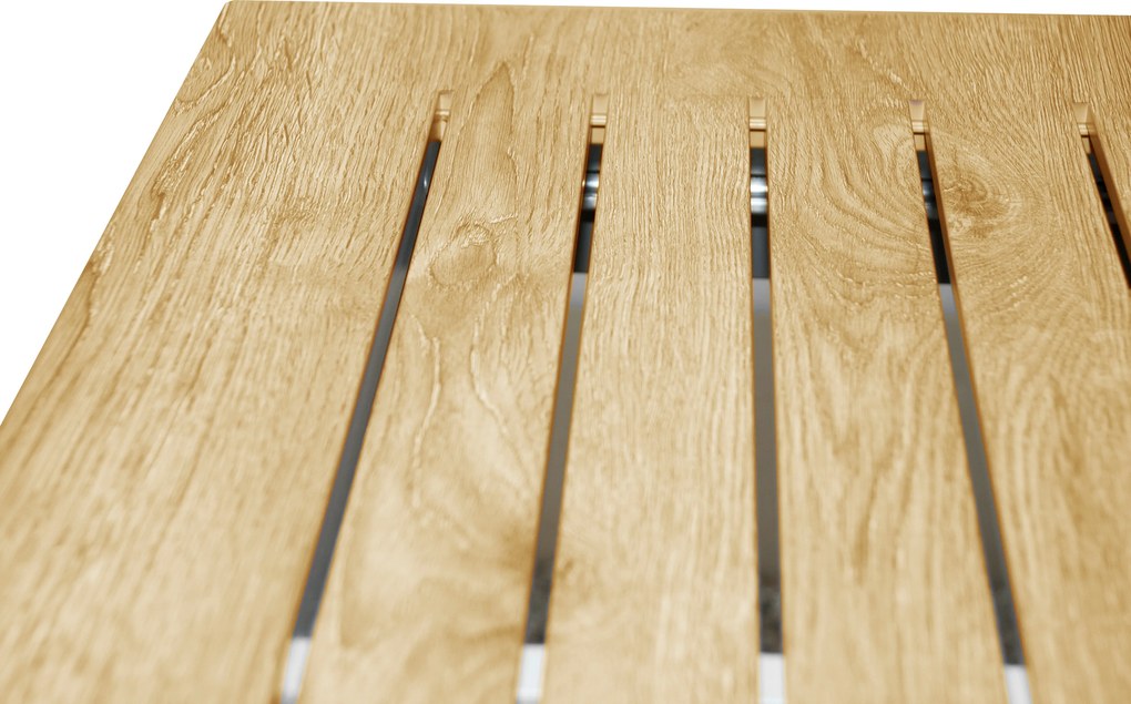 Doppler EXPERT WOOD - záhradný rozkladací hliníkový stôl 150/210 x 90 x 75 cm - 2. akosť (N593)