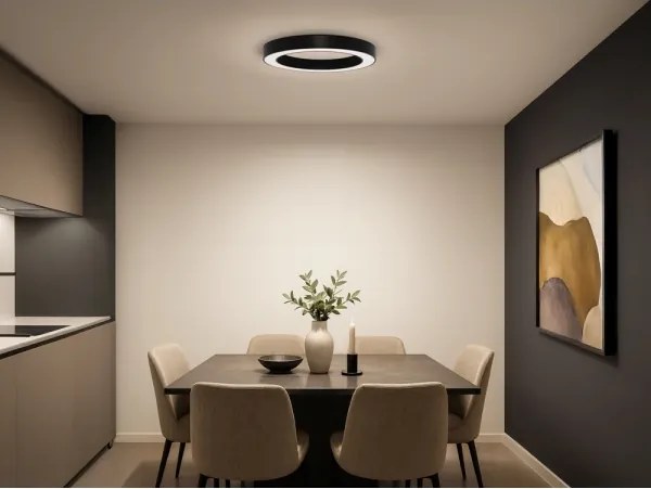 LED Stropné svietidlo LED/80W/230V 3000/4000/6500K pr. 80 cm čierne