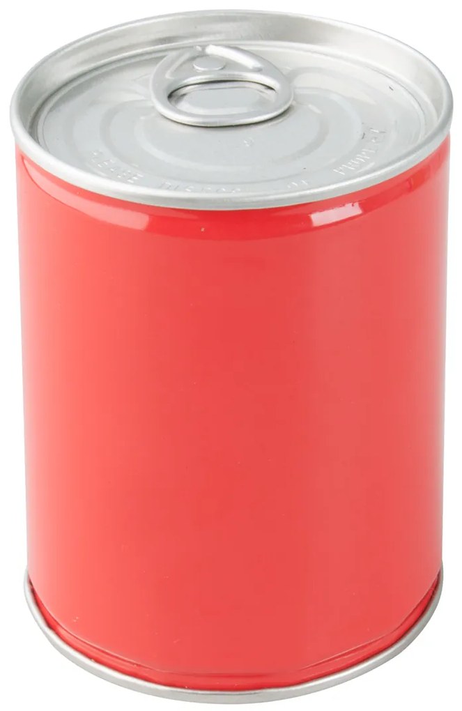 Flowcan plechovka červená so semienkami petunie 6,5×9 cm