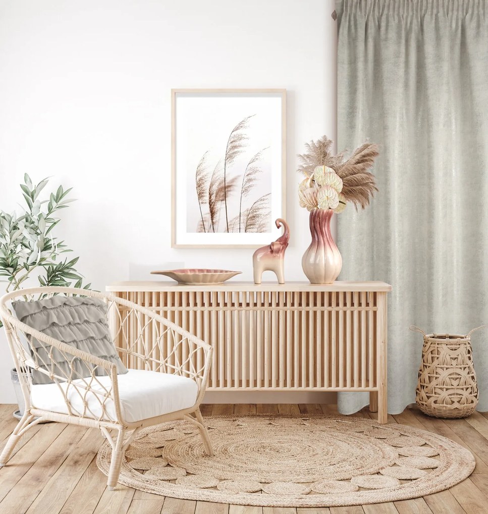 ZÁVES NA PÁSKE BLANKA 140X280 CM PRÍRODNÁ