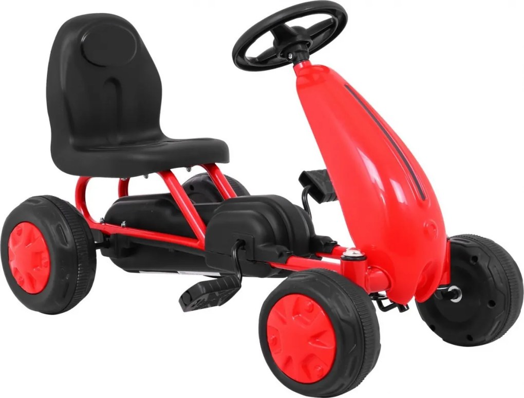 Ramiz Prvá šlapacia motokára pre najmenších Červená + reťazový pohon + kolesá s gumou