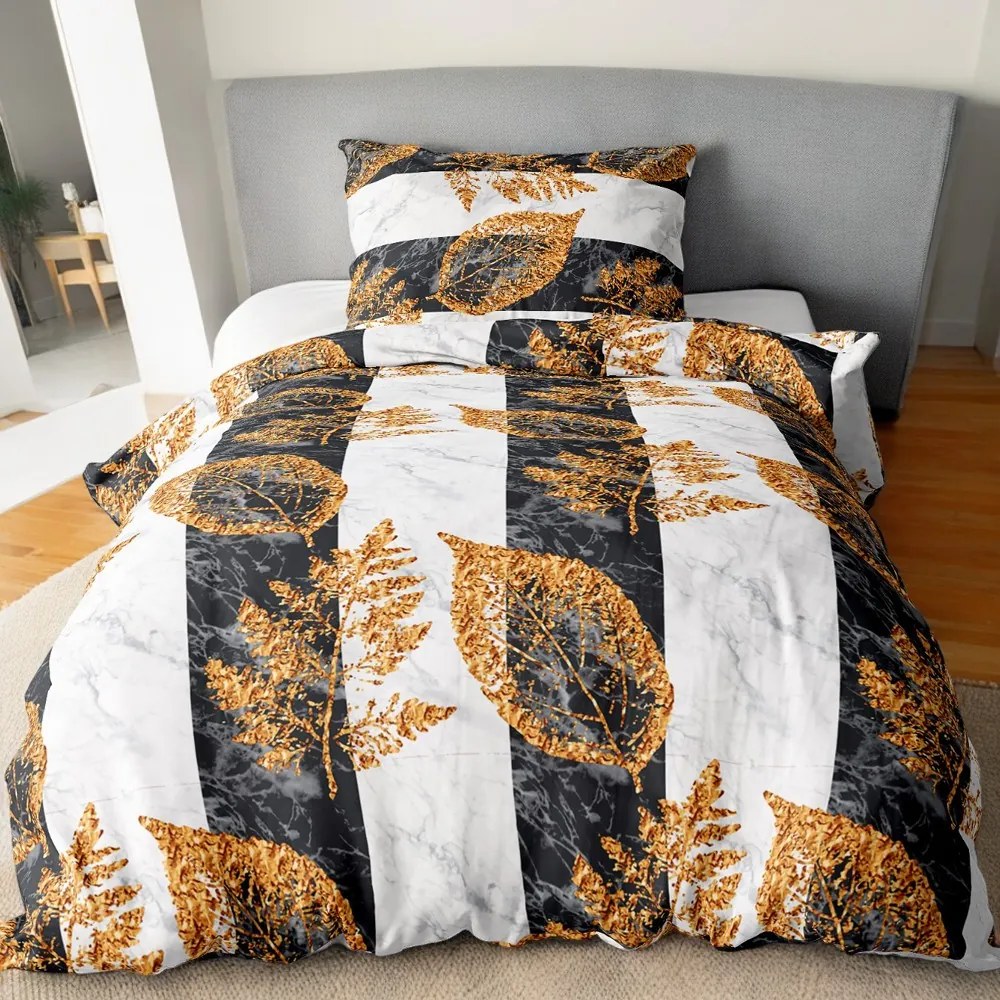 Bavlnené obliečky RENA GOLDEN LEAFS 2-dielna sada 140x200 cm