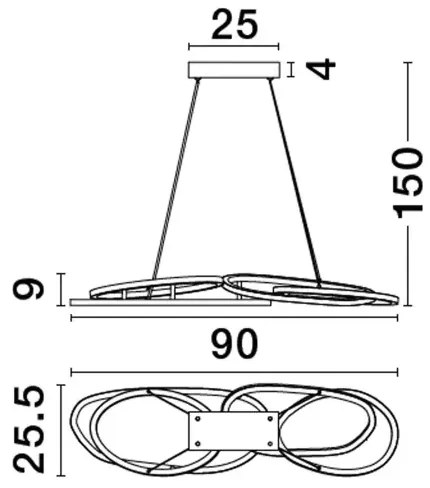 LED luster Nudos 2