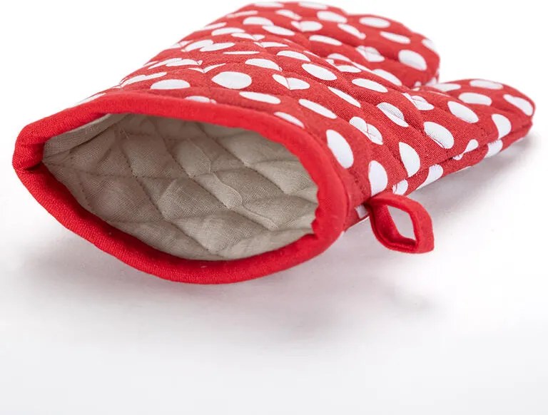 Kuchynský set BODKA červená 3 diely