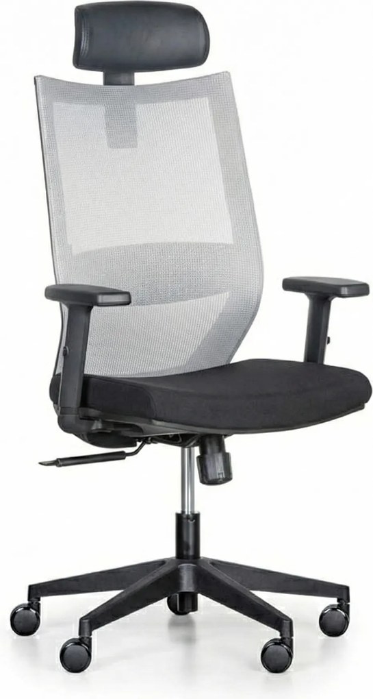 Kancelárska stolička LETTY, sivá/čierna
