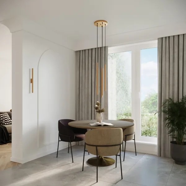 Sollux SL.1179 - Nástenné svietidlo PASTELO 2xG9/8W/230V zlatá