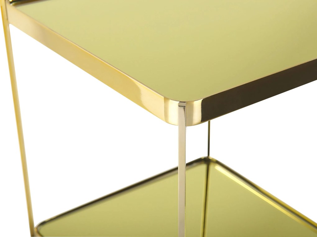 Odkladací stolík 41 x 41 cm zlatý ALSEA Beliani