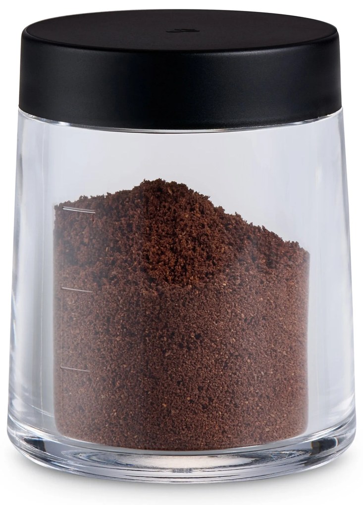 Ručný mlynček na kávu, strieborný