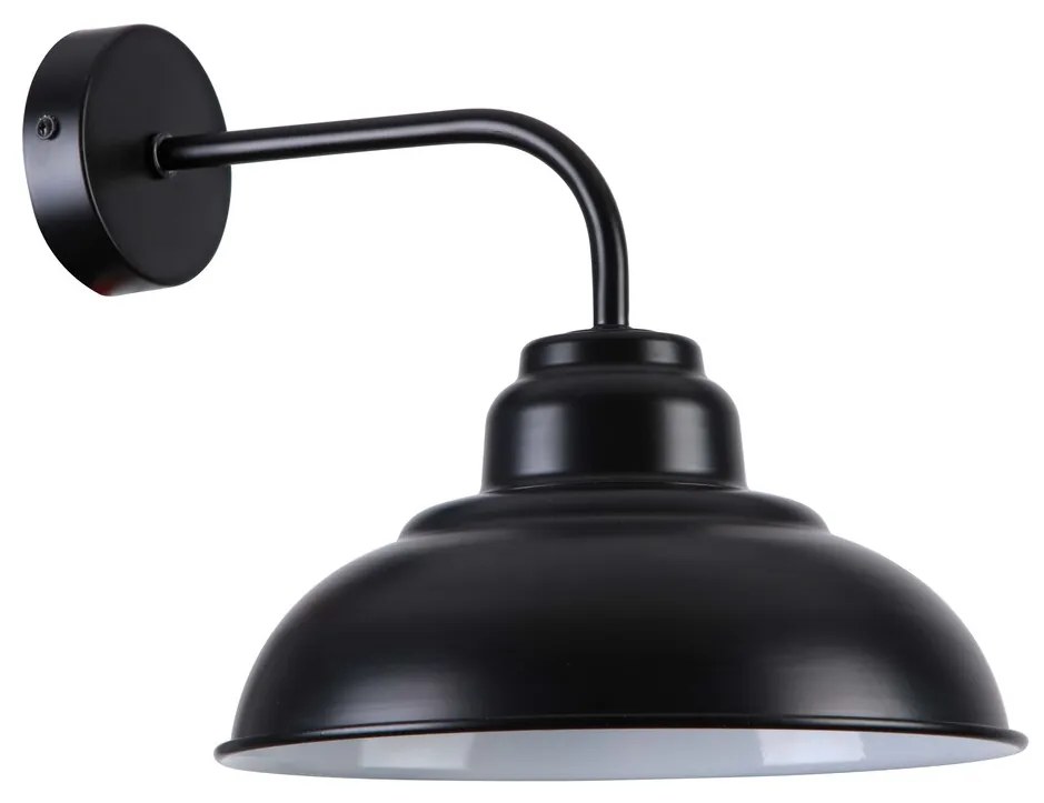 RABALUX Nástenné industriálne kovové osvetlenie DRAGAN, 1xE27, 60W, lampa, čierne