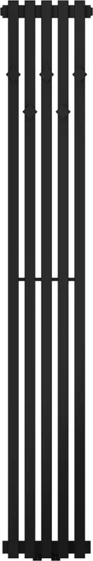 Mexen, Mexen Flux dekoratívny kúpeľňový radiátor 1500 x 240 mm, 450 W, čierny - W127-1500-240-00-70