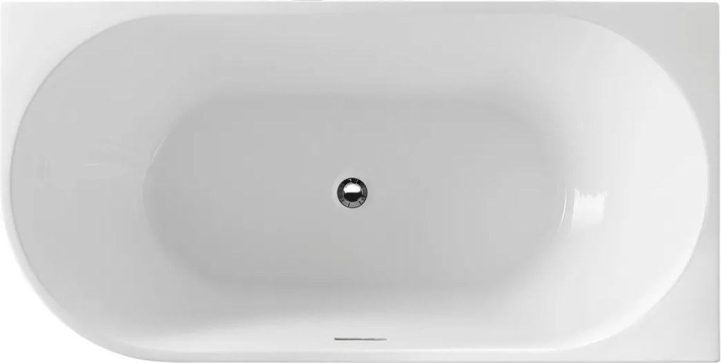 Aqualine Aqualine, TIBERA R rohová stojaca vaňa 150x75cm, biela, E1037