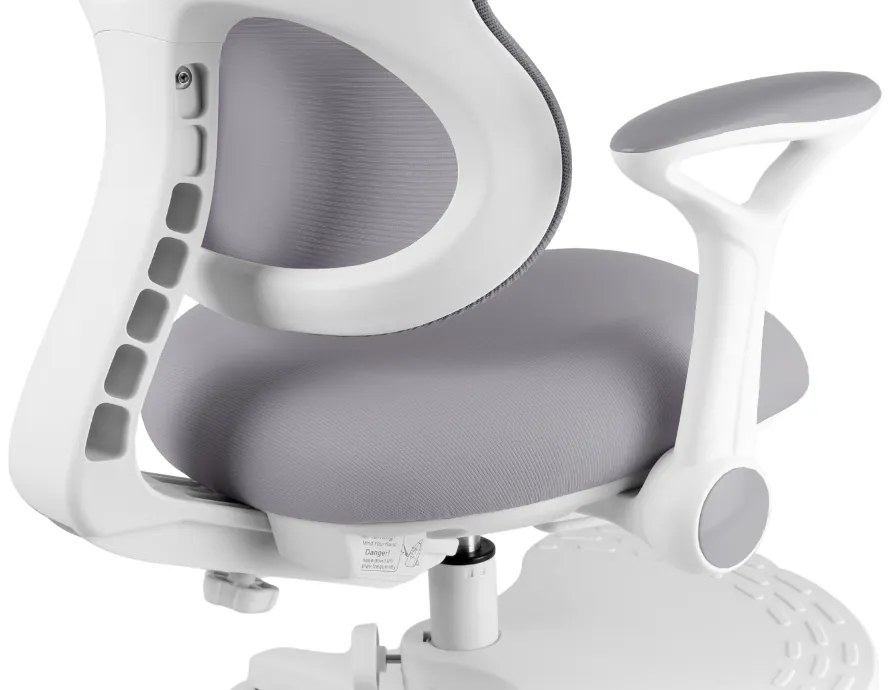 Detská rastúca stolička Neoseat JUNI 006 — látka, sivá