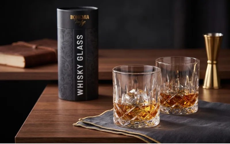 BOHEMIA PRESTIGE CLASSICO POHÁR NA WHISKY V TUBE 300ML SADA 2KS