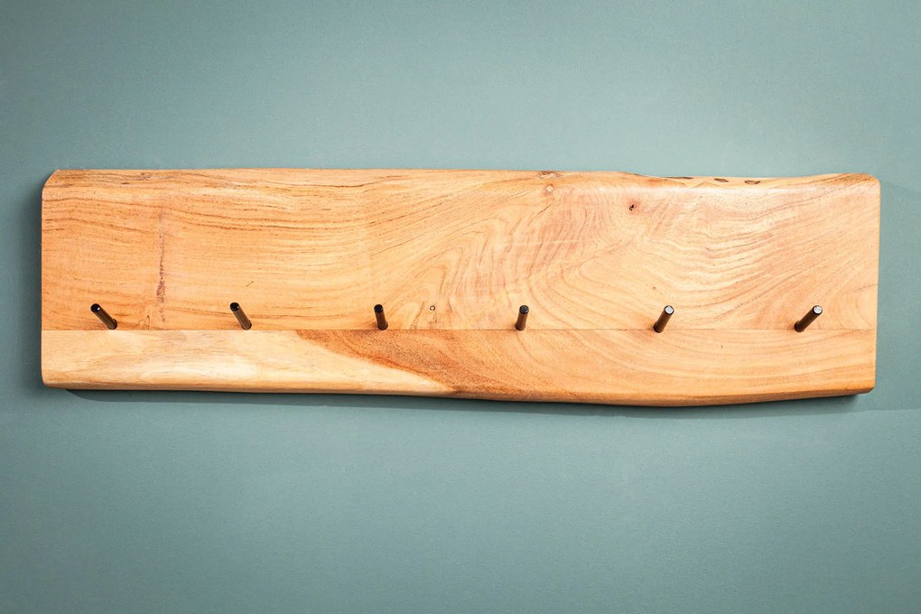 Nástenný vešiak Mammut 80cm akáciový med