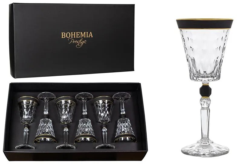 BOHEMIA PRESTIGE CONTE MODERN POHÁR NA VÍNO 260ML SADA 6 KS