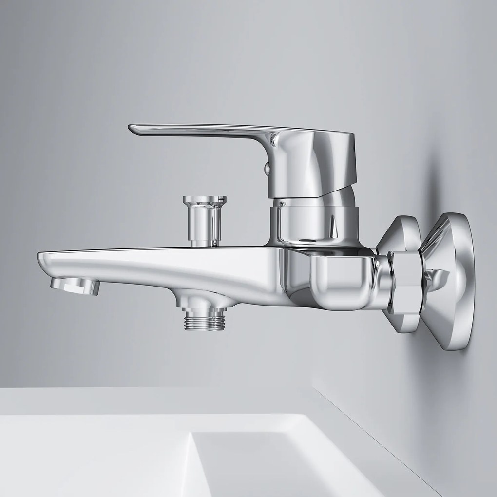 Vaňová a sprchová batéria AM.PM Gem F90A10000 jednopáková, chróm