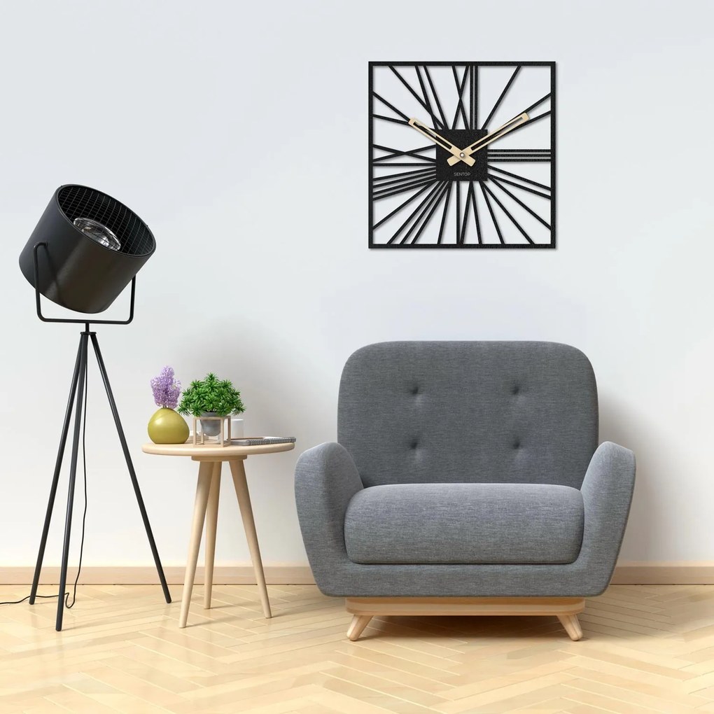 Hodiny na stenu - Sentop | HDFK030 | drevené: Svetlé HDF - Dub 30 cm 4237-71386 HDFK030