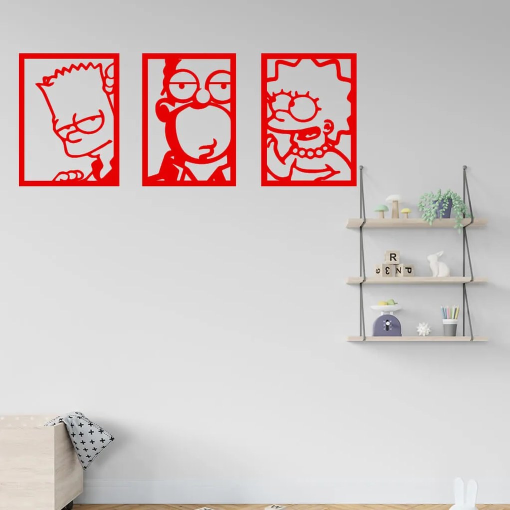 Veselá Stena Samolepka Bart Homer Lisa Simpsonovci Farba: oranžová, Veľkosť: 100 x 39 cm