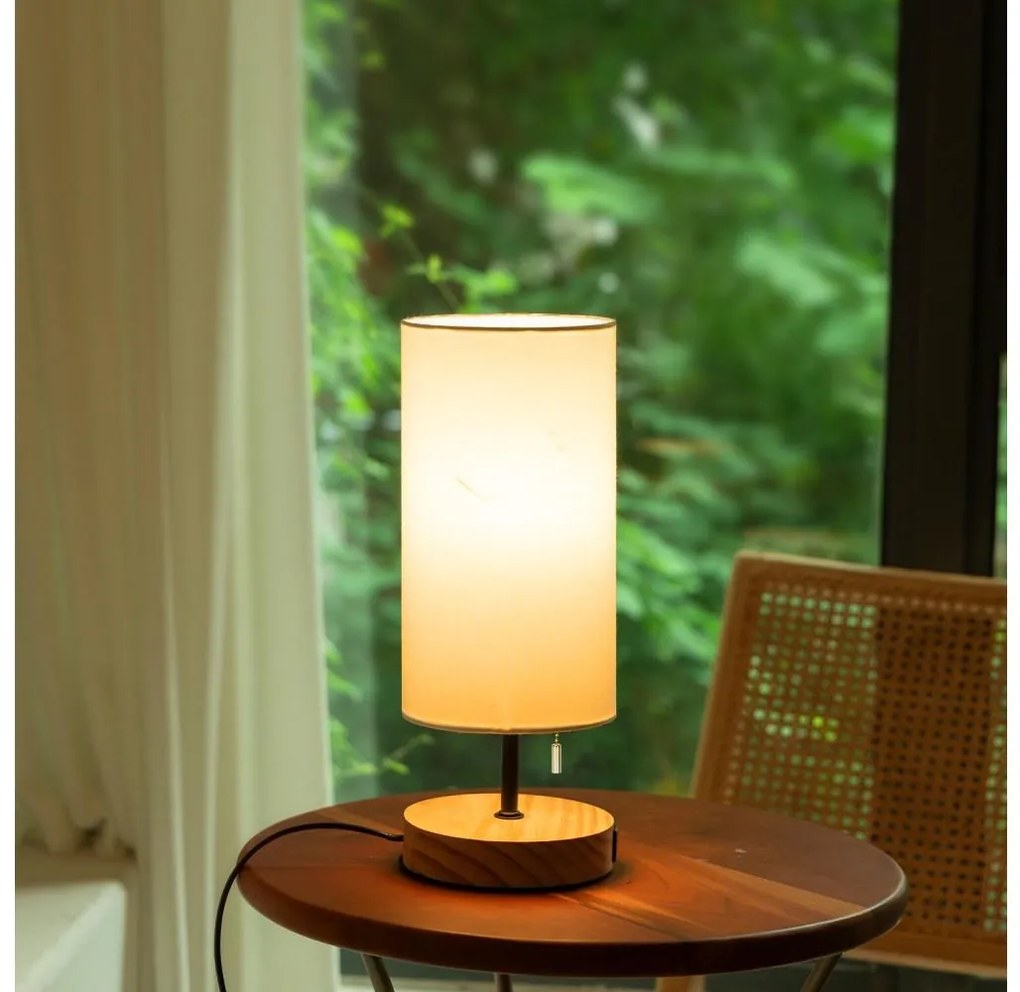 Aigostar B.V. Aigostar - Stolná lampa s USB portom 1xE27/40W/230V béžová AI1551