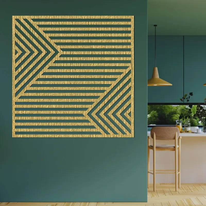 Drevený obraz na stenu s geometrickým dizajnom | SENTOP PR0487